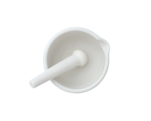 A porcelain mortar and pestle fi 80 mm