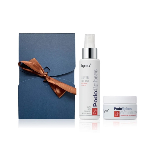 Lynia PodoSphere Geschenkset – Fußspray mit Silber und balsam